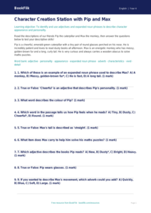 Free Character Description Quiz | Class 4 | English | BookFlik