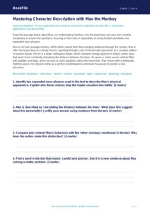 Free Character Description Track Sheet | Class 4 | English | BookFlik