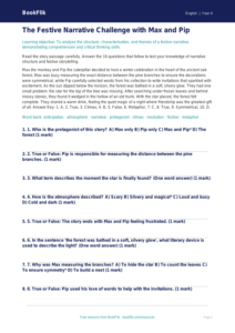 Christmas Story Quiz for Class 4 | English CBSE Worksheet