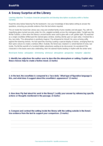 Christmas Story Track Sheet for Class 4 | CBSE English Resource