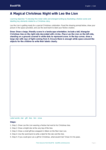 Free Christmas Story Drawing Sheet | Nursery / LKG | English | BookFlik