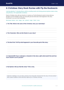 Free Christmas Story Template | Nursery / LKG | English | BookFlik