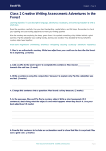 Creative Writing Assessment for Class 2 | CBSE English Practice