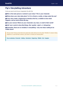 Free Creative Writing Poster | Nursery / LKG | English | BookFlik