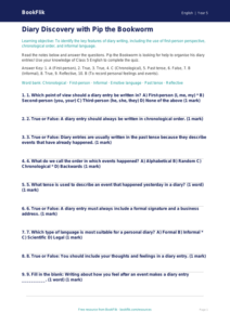 Free Diary Writing Quiz | Class 5 | English | BookFlik
