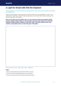 Free Diwali Story Drawing Sheet | Class 1 | English | BookFlik