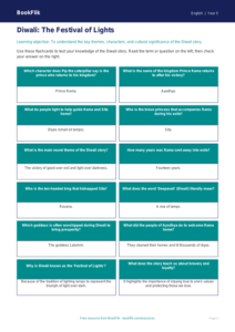 Diwali Story Flashcards for Class 5 | CBSE English | BookFlik