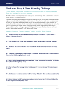 Easter Story Comprehension Quiz for Class 4 | CBSE English | BookFlik