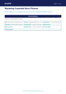 Free Expanded Noun Phrases Word Mat | Class 5 | English | BookFlik
