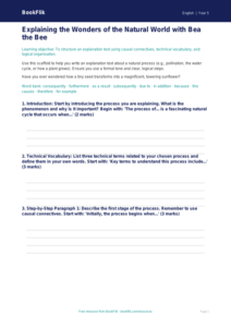Free Explanation Texts Writing Frame | Class 5 | English | BookFlik