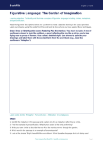 Free Figurative Language Drawing Sheet | Class 5 | English | BookFlik