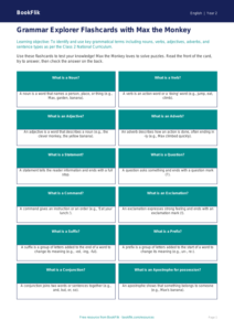 Free Grammar Flashcards | Class 2 | English | BookFlik