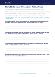 Free Grammar Writing Frame | Class 3 | English | BookFlik