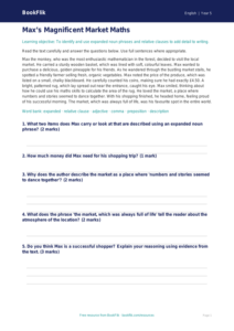 Free Grammar Comprehension | Class 5 | English | BookFlik