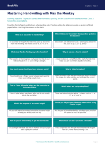 Free Handwriting Flashcards | Class 2 | English | BookFlik