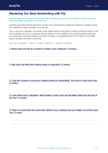 Free Handwriting Track Sheet | Class 2 | English | BookFlik