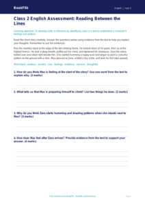 Free Inference Assessment | Class 2 | English | BookFlik