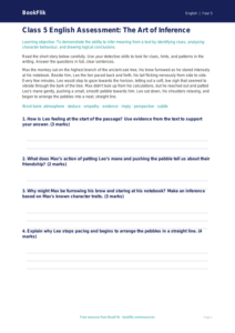 Free Inference Assessment | Class 5 | English | BookFlik