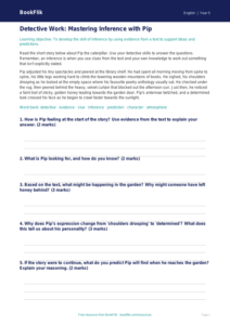Free Inference Track Sheet | Class 5 | English | BookFlik