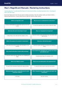 Free Instructions Flashcards | Class 2 | English | BookFlik
