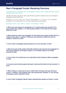 Paragraphs Quiz for Class 5 | CBSE English Practice | BookFlik