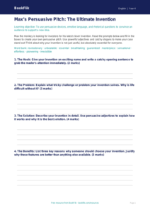 Free Persuasive Writing Template | Class 4 | English | BookFlik