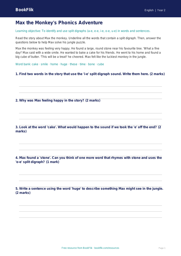 Class 2 Phonics Track Sheet | CBSE English | BookFlik worksheet preview — English Phonics