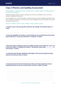 Class 3 English Phonics Worksheet | CBSE Curriculum | BookFlik