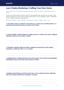 Free Poetry Template for Class 5 English | BookFlik Resources
