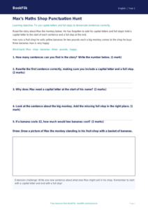 Free Punctuation Track Sheet | Class 1 | English | BookFlik