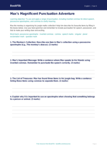 Free Punctuation Template | Class 4 | English | BookFlik