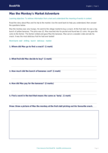 Free Reading Comprehension Track Sheet | Class 1 | English | BookFlik