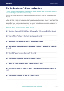 Free Reading Comprehension Quiz | Class 2 | English | BookFlik