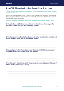 Free Reading Comprehension Template | Class 5 | English | BookFlik