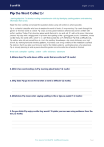 Free Spelling Comprehension | Class 2 | English | BookFlik