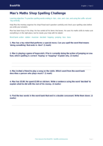 Free Spelling Worksheet | Class 2 | English | BookFlik