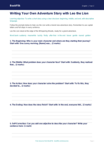 Free Stories Writing Frame | Class 2 | English | BookFlik