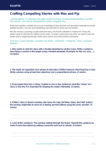 Free Stories Worksheet | Class 5 | English | BookFlik