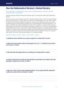 Verbal Reasoning Comprehension for Class 4 | CBSE English Worksheet
