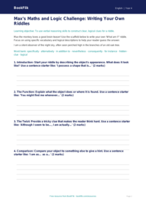 English verbal reasoning writing frame class 4 core