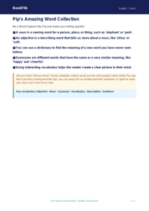 Free Vocabulary Poster for Class 1 | English Learning | BookFlik