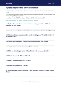 Free Vocabulary Quiz | Class 1 | English | BookFlik