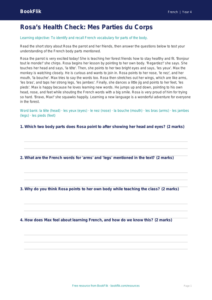 French Body Parts Lesson for Class 4 | CBSE Curriculum | BookFlik