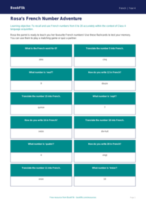 French Numbers 1-100 Flashcards for Class 4 | CBSE Resource