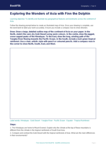 Asia Geography Worksheet for Class 4 | CBSE Learning Resources