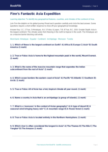 Free Asia Quiz | Class 4 | Geography | BookFlik