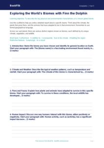 Free Biomes Writing Frame | Class 5 | Geography | BookFlik