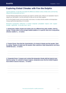 Free Climate Writing Frame | Class 4 | Geography | BookFlik