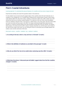 Free Coasts Comprehension | Class 4 | Geography | BookFlik