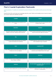 Free Coasts Flashcards | Class 4 | Geography | BookFlik